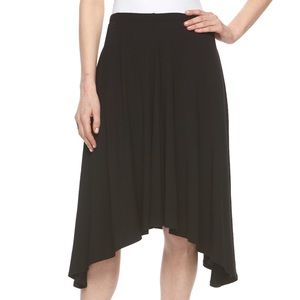 Slinky soft black midi skirt w/ pockets - Size XS